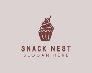 Sweet Cupcake Dessert  logo design