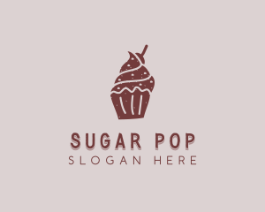 Sweet Cupcake Dessert  logo design