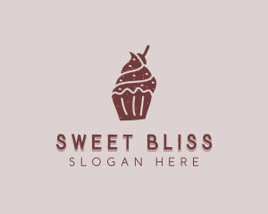 Sweet Cupcake Dessert  logo design