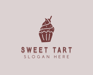 Sweet Cupcake Dessert  logo design