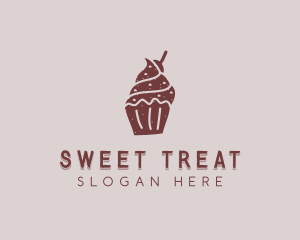 Sweet Cupcake Dessert  logo design