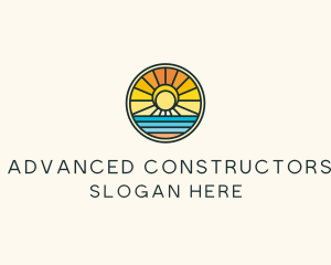 Sunset Beach Resort logo design