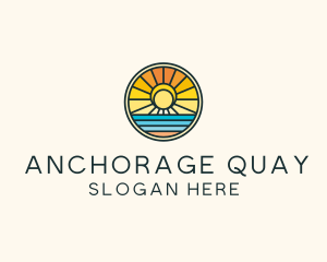 Sunset Beach Resort logo design