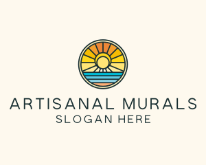 Sunset Beach Resort logo design