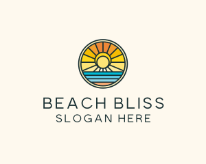 Sunset Beach Resort logo design