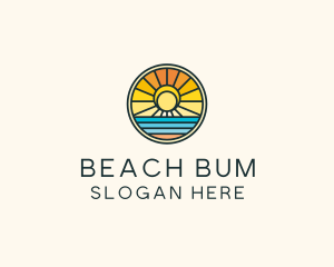 Sunset Beach Resort logo design