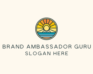 Sunset Beach Resort logo design