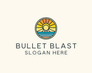 Sunset Beach Resort logo design