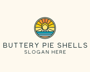 Sunset Beach Resort logo design