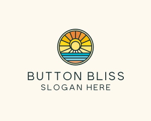 Sunset Beach Resort logo design