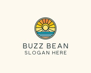 Sunset Beach Resort logo design