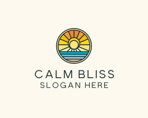 Sunset Beach Resort logo design