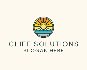 Sunset Beach Resort logo design