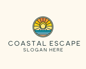 Sunset Beach Resort logo design