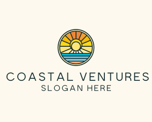 Sunset Beach Resort logo design