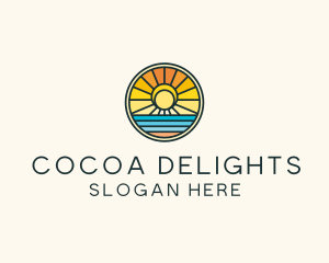 Sunset Beach Resort logo design