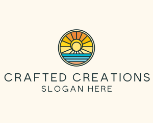 Sunset Beach Resort logo design