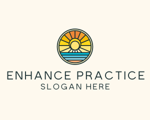 Sunset Beach Resort logo design