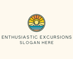 Sunset Beach Resort logo design