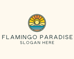 Sunset Beach Resort logo design