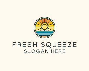 Sunset Beach Resort logo design