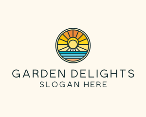 Sunset Beach Resort logo design