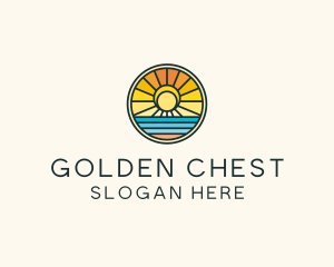 Sunset Beach Resort logo design