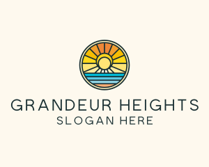 Sunset Beach Resort logo design