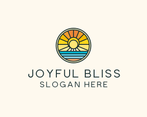 Sunset Beach Resort logo design