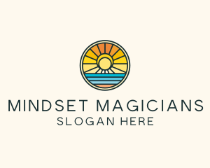 Sunset Beach Resort logo design