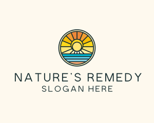 Sunset Beach Resort logo design