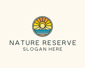 Sunset Beach Resort logo design