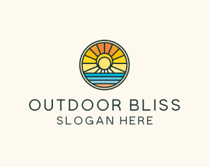 Sunset Beach Resort logo design