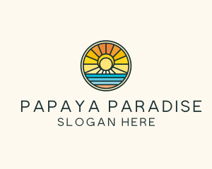 Sunset Beach Resort logo design