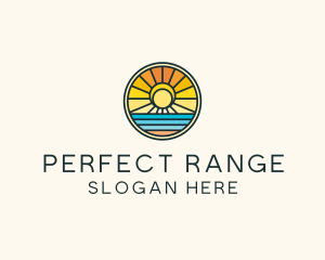 Sunset Beach Resort logo design