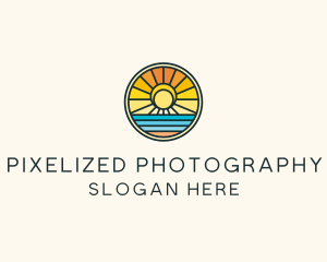 Sunset Beach Resort logo design