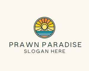 Sunset Beach Resort logo design