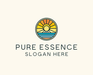 Sunset Beach Resort logo design