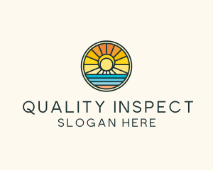 Sunset Beach Resort logo design