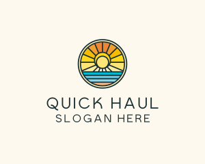 Sunset Beach Resort logo design