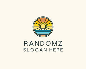 Sunset Beach Resort logo design