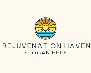 Sunset Beach Resort logo design