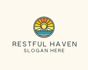 Sunset Beach Resort logo design