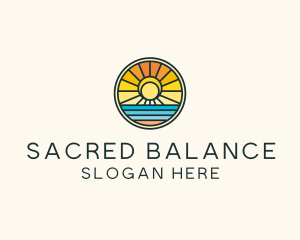 Sunset Beach Resort logo design