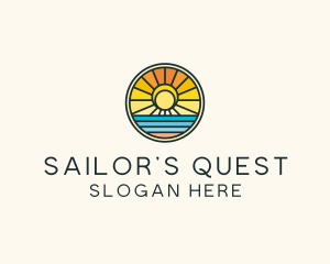 Sunset Beach Resort logo design