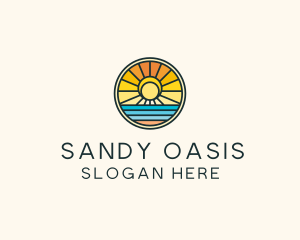 Sunset Beach Resort logo design