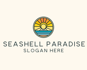 Sunset Beach Resort logo design