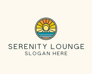 Sunset Beach Resort logo design