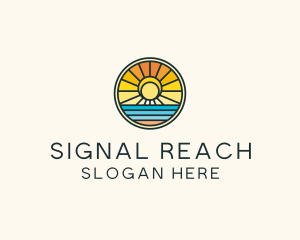 Sunset Beach Resort logo design