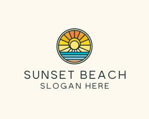 Sunset Beach Resort logo design